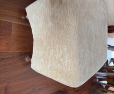 Cream Upholstered Footstool Pouffe Barely Used