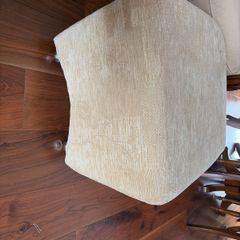 Cream Upholstered Footstool Pouffe Barely Used