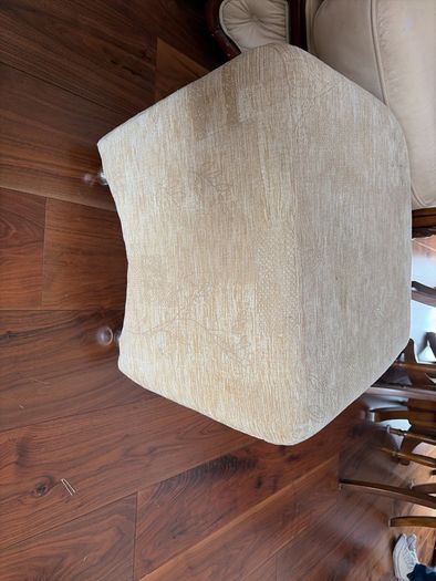 Cream Upholstered Footstool Pouffe Barely Used