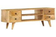 TV Cabinet 110x35x40 cm Solid Mango Wood
