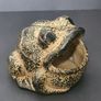 Vintage 1970s hand-finished ceramic frog sponge scrubby holder, signed GJ, maker unknown. Image 6