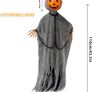 3" Hanging Ghost Pumpkin with Bendable Arms, Halloween Hanging Pumpkin Man Grim Reapers Decorations, Scary Haunted House Prop for Halloween Party Indoor Outdoor Lawn Decor Image 3