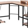 NEW SALE | Computer desk, L-shaped Corner Desk with 2-Layer Storage,Large PC Laptop Table with Monitor Stand Image 4