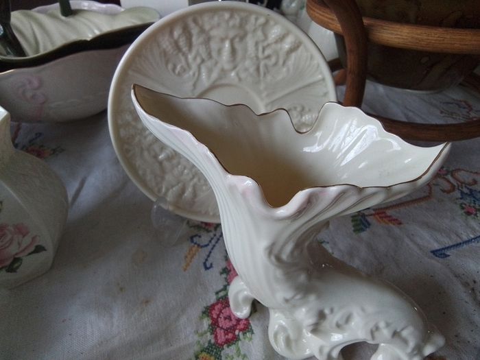 Belleek Fermanagh  Cornucopia Vase