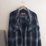 Schott NYC Blue Check Wool Shirt Jacket Large Image 4