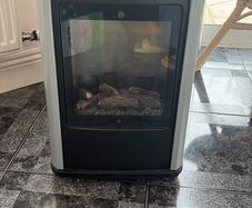 Bottle gas fire