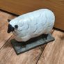 Sheep / Lamb Ornament Folk Art Sculptured Rustic Image 7