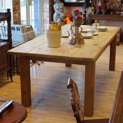 Vintage Oak Farmhouse Refectory Table