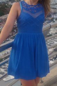 Beautifull blue dress with lace