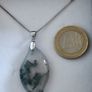 COAI sterling silver Moss agate necklace Image 4