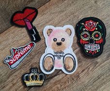 Sew on patches sewing moschino supreme