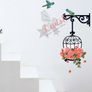 Birds and Flower Cage Stylish Removable Wall Stickers Mural Decals Image 2