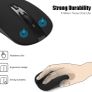 Wireless Mouse, 2.4G Slim Portable Wireless Mouse for Laptop Silent Mouse Ergonomic Cordless Design with USB Nano Receiver Compatible with PC Mac Computer Macbook Notebook (Black) Image 2