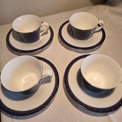 Wedgwood China Midnight design tea cup and saucer duo. Perfect.