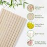 Brand New SOSMAR 40 pieces wooden sticks for crafts, bamboo sticks round @ 8 mm x 30 cm long Image 5
