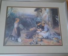Framed Print 'The New Arrival' by Myles Birket Foster
