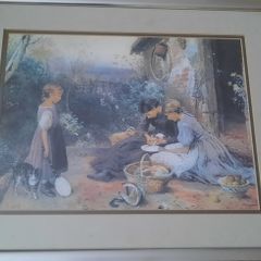 Framed Print 'The New Arrival' by Myles Birket Foster