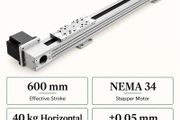 600mm CNC Linear Actuator with NEMA 34 Stepper Motor