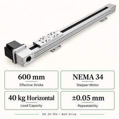 600mm CNC Linear Actuator with NEMA 34 Stepper Motor