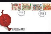 1986 Great Britain Medieval Life 900th Anniversary of Domesday Book Commemorative stamps First Day Cover (FDC)