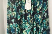 Inwear Copenhagen Sheer Blouse Green Floaty Flower size 8