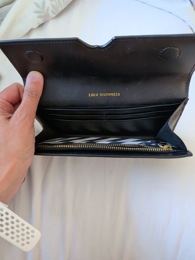 Designer Lulu Guinness Leather Continental Wallet