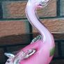 Archideme Seguso Murano Pink Alabastro Glass Duck Image 2
