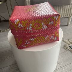 Vintage Indian Painted Basket