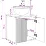 Wall-Mounted White Bathroom Vanity Unit Engineered wood Image 3