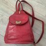 Deep Red Leather Backpack Image 2