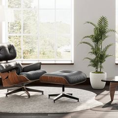 Replica Lounge Chair with Ottoman NORMAL W Palisander