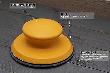 Glass Polish 15907 Hand Sanding Block, Hook & Loop Handheld Sanding Pad | 125 mm