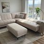 Corner sofa bed with storage underneath in stock Image 2