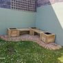 Corner Bench with Planters Image 8