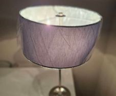 New Hall / Table Lamp Twin Bulb Grey lamp Shade,  metal & glass construction