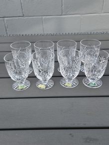 Vintage Set Of 8 Waterford Crystal Juice Glasses