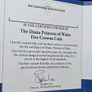 Tristan da Cunha 2017 Princess of Wales Diana Gold Plated 5 Crowns Coin with COA and Original Holder Image 4