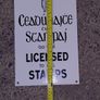 Irish antique style Enamel and Metal Sign. Licensed to Sell Stamps Image 3