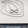925 Sterling Silver & Cubic Zirconia Infinity Necklace Image 10