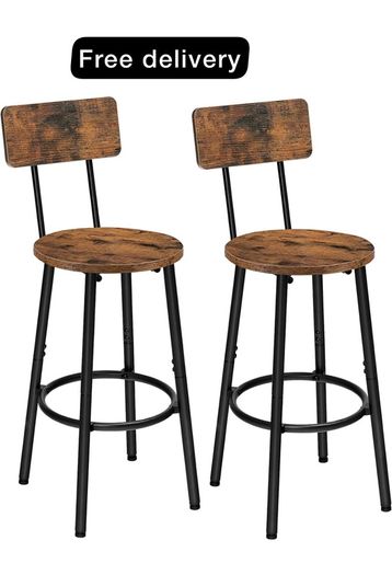 Bar Stools Set of 2, Breakfast Bar Stools