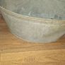 A Beautiful Large Old Galvanized Steel Wash Tub with Side Handles in nice used condition and is frequently used for Farmhouse Decor or Garden Image 2