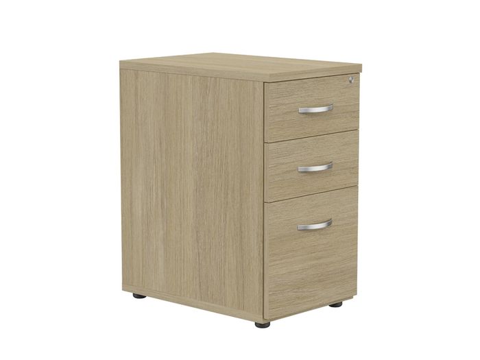 3 Drawer Desks High Pedestal Drawer 600mm Deep - Urban Oak