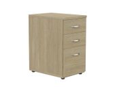 3 Drawer Desks High Pedestal Drawer 600mm Deep - Urban Oak
