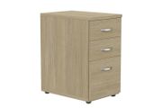 3 Drawer Desks High Pedestal Drawer 600mm Deep - Urban Oak