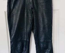 Ladies genuine leather trousers
