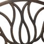 Black Bronze Metal Garden Bench 2 Seater Outdoor Image 5