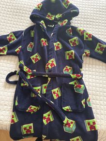 bathrobe boy M&S size 8-9 years old Minecraft