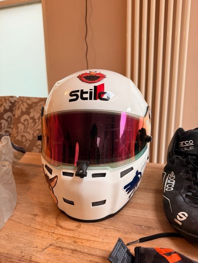 Go kart racing equipment - helmet, rainsuit, boots, gloves and more