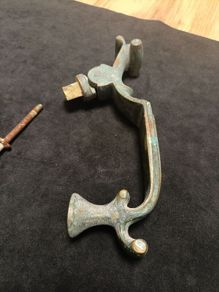 Heavy Vintage Brass Scrolling Door Knocker Great Patina