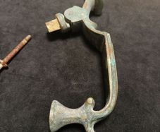 Heavy Vintage Brass Scrolling Door Knocker Great Patina